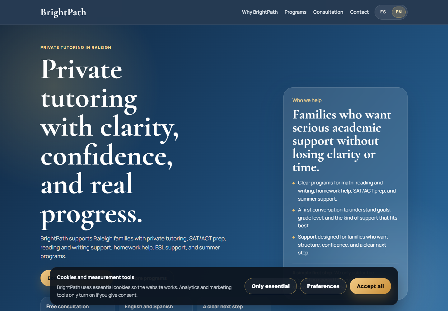 BrightPath Learning Center Demo: Web publica